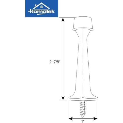 HOMOTEK 24Pack Heavy Duty Solid Rigid Door Stop with Soft Rubber Tip, Zinc Die Cast Door Stopper Protect Wall & Door, Satin Nickel