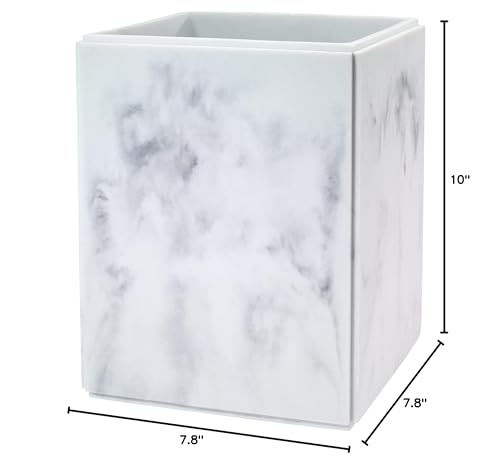 Avanti Linens - Wastebasket, Decorative Trash Can, Marble Inspired Home Decor (Catania Collection)