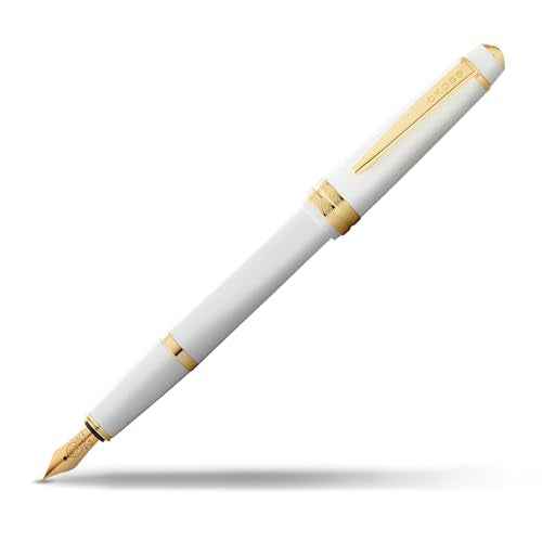Cross Bailey Light Polished White Resin and Gold Tone Fine Nib Fountain Pen