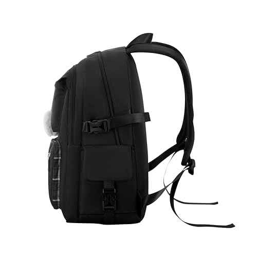 Acmebon Girl Roomy Fashion Laptop Backpack Casual Daily Backpack for Women Black