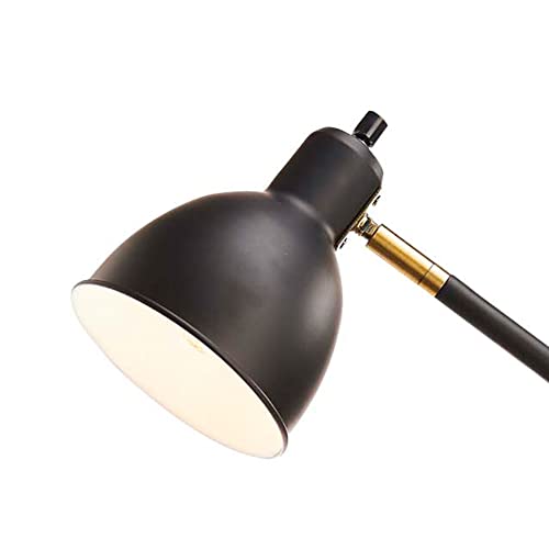 Catalina Lighting 20092-001 Modern Adjustable Desk Light with Power Outlet, Classic Table Lamp for Office, Dorm, or Bedroom, Reading Light Nightstand Lamp, Bulb NOT Included, 20.75", Black