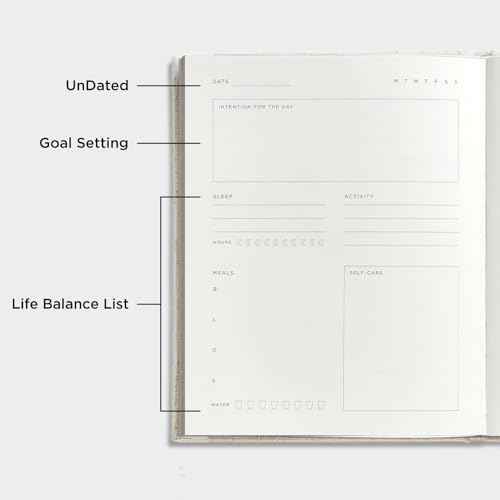 And Per Se Wellness Journal, 91 Days Self Care Journal For Women & Men, Undated Daily Wellness Diary to Practice Positive Thinking, Mindfulness & Reflection(Beige)