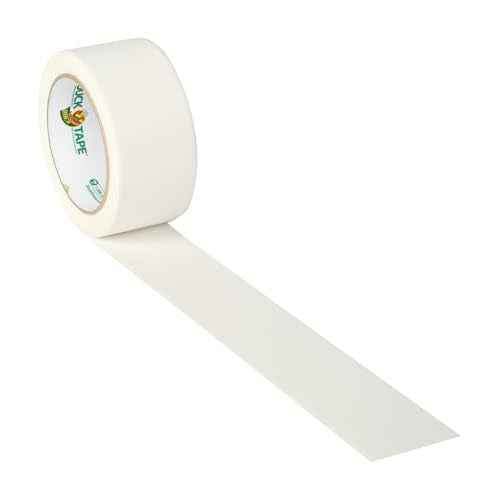 Duck Brand 1265015 Color Duct Tape, White, 1.88 Inches x 20 Yards, Single Roll