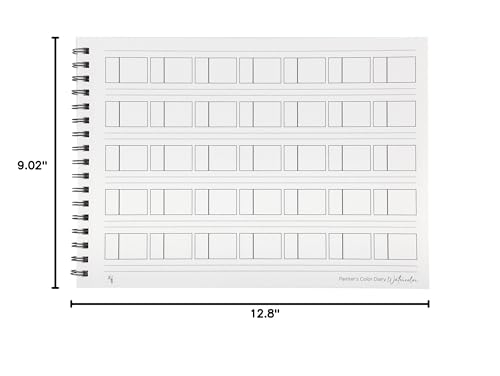 HG Art Concepts Painters Color Diary - 9x12 140lb Spiral-Bound Acid-Free Color Swatch Book with 10 Pages for Watercolor & Mixed Media - 2 Pack