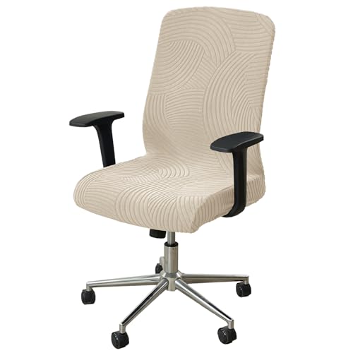 GOSTADY Beige A- Stretch Office Chair Cover Slipcover for Desk Chairs