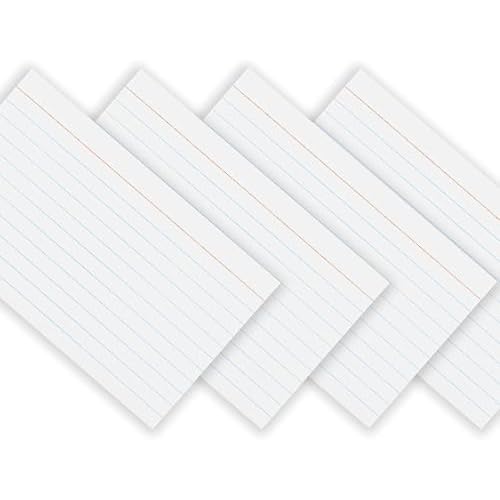 Index Cards 3x5 Bulk, (2400 Cards), Notecards, Flashcards, Notecards 3x5 lined, Blank on Back, Flashcards for School Home and Office, Ruled Index Card, 100 Per Pack, (24 Pack)
