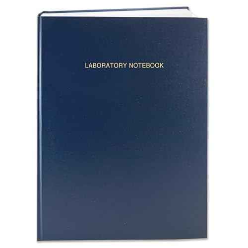 BookFactory Lab Notebook - 168 Pages (.25'' Grid Format), 8 7/8'' x 11 1/4'', Blue Cover, Section Sewn Hardbound Laboratory Notebook (Made in USA)