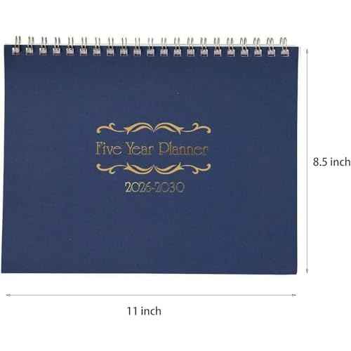 5 Year Calendar Planner Blue