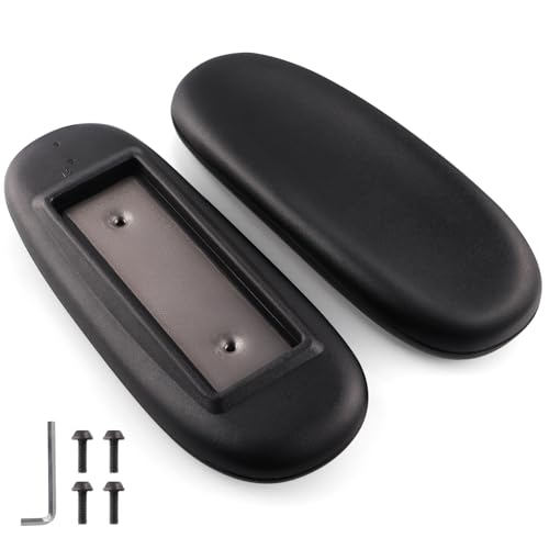Office Chair Armrest Replacement 4in PU Arm Pads Caps - Fits Most Chairs, 1 Pair (4" Mounting Hole)
