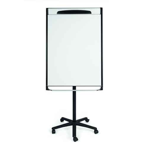 MasterVision Magnetic Platinum Dry Erase Mobile Presentation Easel, Board Size 27.5" x 39", Black/Silver (EA48066720)