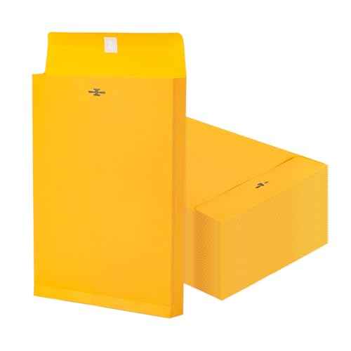 9x12 Expanding Manila Envelopes with Clasp 25 Pack, Goefun 180 GSM Heavyweight Expandable Manilla Folders 8.5 x 11 Letter Size, 1.2'' Expansion, for Home Office Business Storage and Organizing