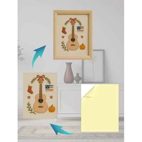 Upgraded 4 Pack Self Stick Mounting Board, Acid Free 11 X 14 inch Sticky Board for Cross Stitch, Self Adhesive Photo Backing Supplies for Framing Picture Embroidery Needlework Craft