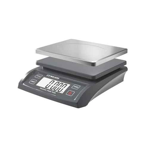 Postal Scale Transport Scale 30kg/1g, 66lb with Battery and Stainless Steel Scale Plate, can be Used in Home Kitchen, Postal, Transport, Parcel, Supermarket with Fruit Scale