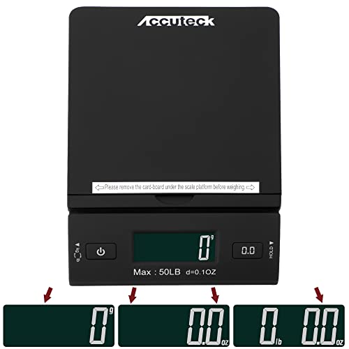 Accuteck 50lb Digital Postal Scale with Backlit Display & Calibration