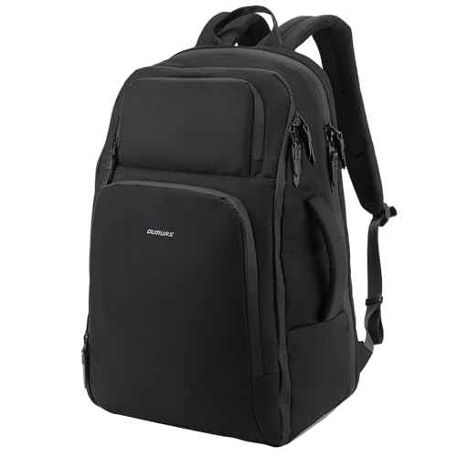 Travel Backpack for Long Travel with 30-40L Expandable Large Capacity Laptop Backpack Water-resistant Black 600D Polyester