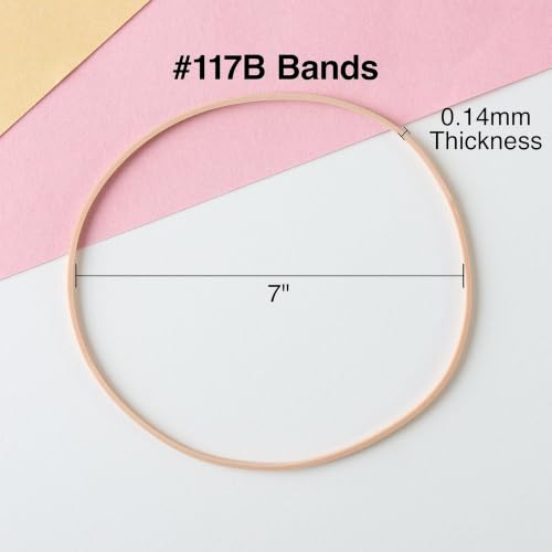 Staples #117B Heavy-Duty Rubber Bands, 1/4 lb Bag (Approx. 50 Bands) - Beige