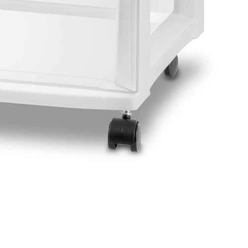 Sterilite 3-Drawer Cart with Wheels, White – 2-Pack