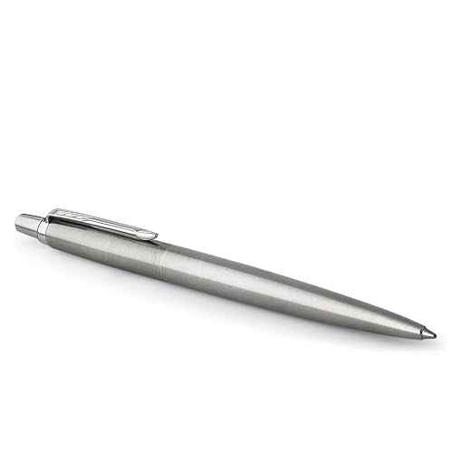 Parker Jotter Duo Gift Set, Ballpoint Pen & Mechanical Pencil (0.5mm), Stainless Steel with Chrome Trim, Quality Blue Ink Refill, Perfect for Professional and Academic Use