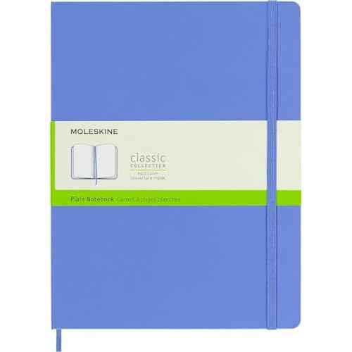 Moleskine Classic Notebook, Extra Large, Plain, Hydrangea Blue, Hard Cover (7.5 x 9.75)