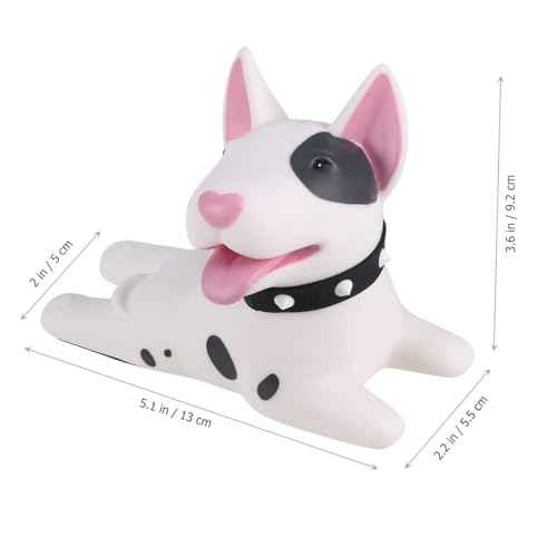 2 Pcs Cute Dog Door Stoppers, Decorative PVC Door Stops for Home Bathroom Bedroom - Black & White, 5.1 X 3.6 Inches