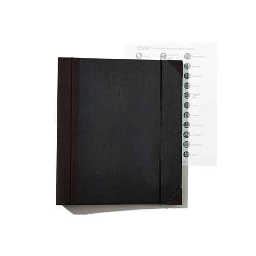 Savor | 2025 Edition The Folio¢â Document Organizer | Custom Dyed Cloth-Bound Expanding File for Important Papers, Passports, Birth Certificates & More | Ideal for Home Organization & Graduation Gift