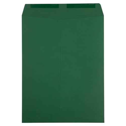 JAM PAPER 10 x 13 Open End Catalog Premium Envelopes - Dark Green - 50/pack