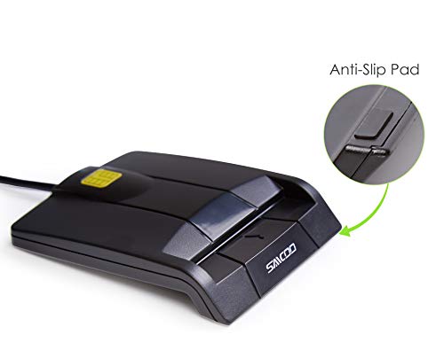 Saicoo Type C Smart Card Reader DOD Military CAC USB-C Access Card Reader for Windows & Mac