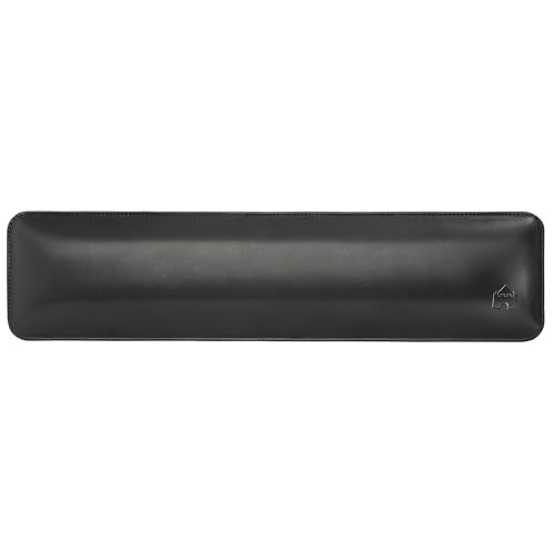 Bailey Full Size by Castle - Leather Ergonomic Computer Wrist Rest Pad for Keyboards with Around 104 Keys - Firm Keyboard Wrist Support for Typists, Gaming, and Heavy Office Use (Nightfall, Full Size)