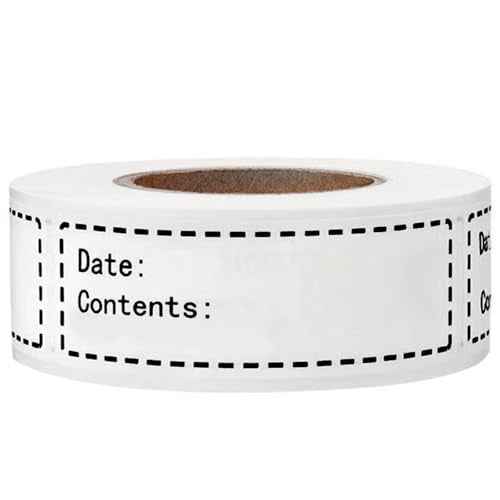 600pcs Removable Freezer Labels,1x3 Inch Food Storage Stickers Containers Date Stickers,Easy Clean and Write On Refrigerator Freezer Paper Label,No Residue,for Kitchen,Restaurants,Markets£¨Black£©