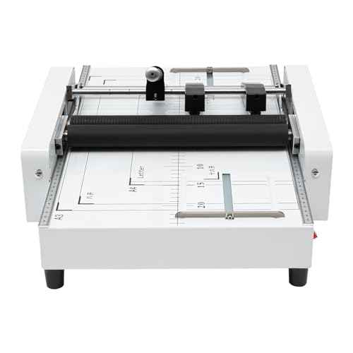 Paper Folding Machine, A3 Booklet Maker Machine MAX 11.7"x16.5", Booklet Saddle Stapler, Paper Binding and Stapling Equipment for Brochures, Manuals, Invitations, Home, School, Office, Church