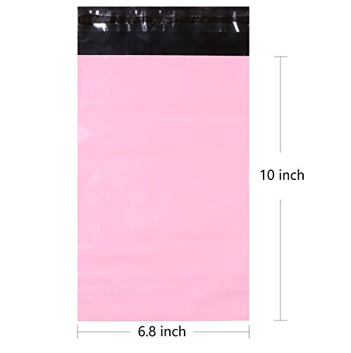 6.8x10in Pink Poly Mailer Envelopes, Pack of 50 - Shipping Bags