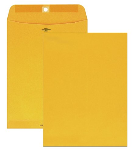 Columbian Clasp Envelopes 9x12 Inches Brown Kraft 100 Pack - Heavy Duty Mailers