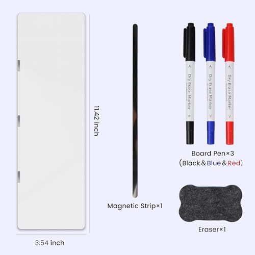 Magnetic Monitor Memo Board with 3 Markers & Eraser - Desk Organizer