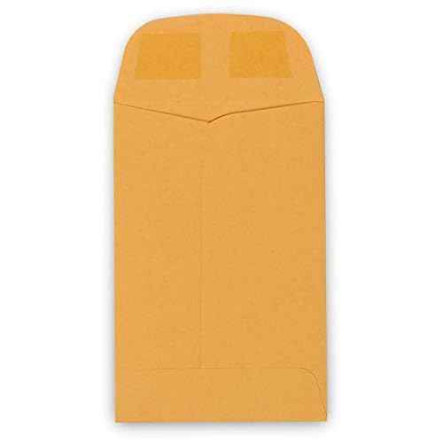 500 Guardian #4 Paper Coin Envelopes - Blank Small Envelopes for Coins, Receipts, Stamps, Small Parts Storage, & More ? 3" x 4-1/2" Cash Envelopes ? Gummed Flap Gift Card Holder Envelopes