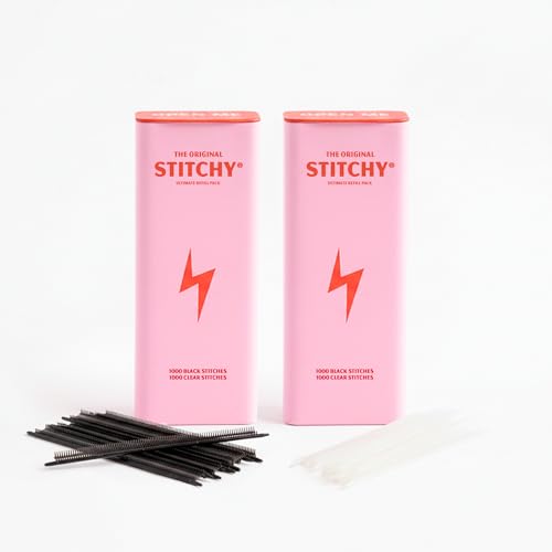 Tucky Stitchy Micro Fasteners 4000 Count (2 Pack) Black & White for Original Stitchy