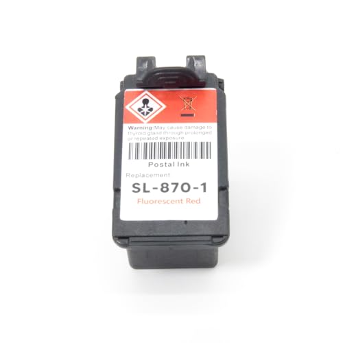Remanufactured High Capacity Pitney Bowes sl-870-1 red Ink Cartridge for The Pitney Bowes SendPro Mailstation Postage Meter Machine (CSD1) (1pack)(18ml)