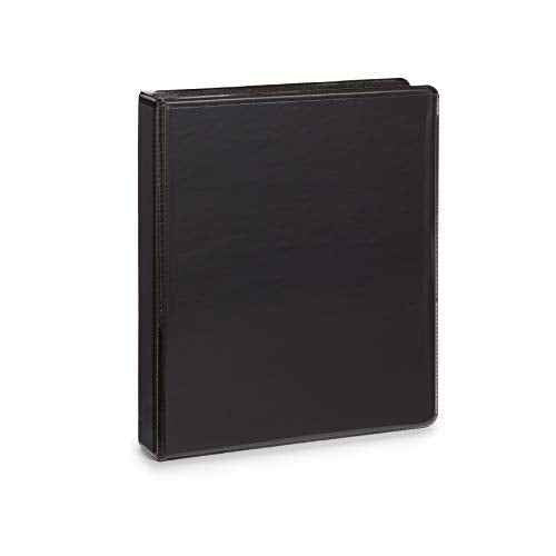 Blue Summit Supplies Mini 3-Ring Binder, Junior 1 Inch, Small 3-Ring Binder, Small Size Fits 5 1/2 x 8 1/2 Paper, Set of Mini Binders Ideal for Playbills or Planner, Black, 6 Pack