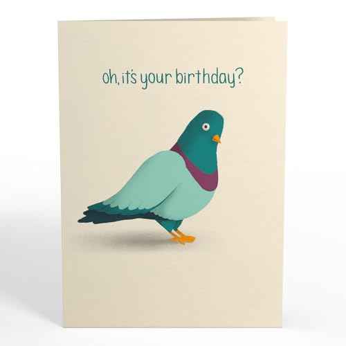Lovepop Birthday Pop-Up Card for Her and Him - 3D Greeting Cards for Boys, Girls, Men, Women - ¡®That¡¯s Coo¡¯ Funny Pigeon - 5" x 7" Card - Blank Notecard and Envelope Included