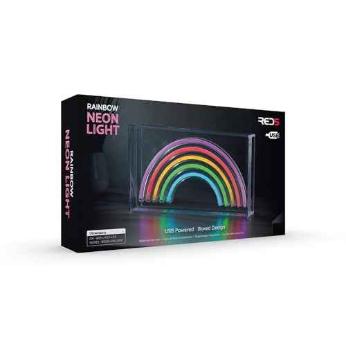 #winning Rainbow Neon Light - Neon Effect Lightbox USB LED Multicolour Desk Lamp