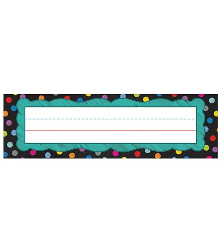 Carson Dellosa Colorful Chalkboard Name Plates for Classroom, 36 Pack