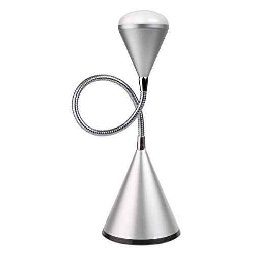 OttLite 286SV9 LED Cone Desk Lamp, 4.4" x 9.06" x 11.44", Silver