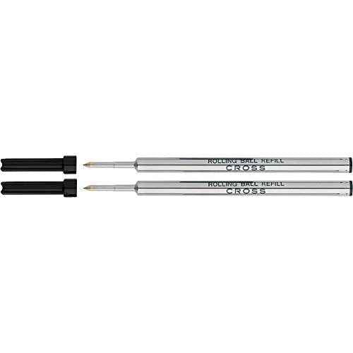 Cross Black Gel Ink Rolling Ball Refill 12 Pack for Selectip Pens - 12 Refills