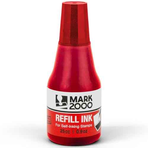 Self-Inking Refill Ink - Red - 25cc (0.9oz)
