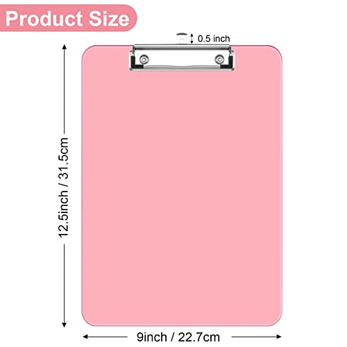 Rimilak Pink 8.5 x 11 Translucent Clipboard – 1pc