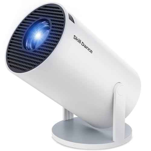 Mini Projector with WIFI 6 and 5.3 Bluetooth, Portable Projector 210¡Æ Rotatable Support with Full HD 4K & Auto Vertical Keystone Correction, 35¡°-130¡± Screen Movie Projector for Laptop/PC/Smartphone