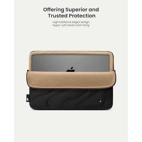 tomtoc 360 Protective Puffy Laptop Sleeve for 14-inch MacBook Pro M5(2025)/M4/M3/M2/M1 Pro/Max A3434 A3112 A3401 A3185 A2992 A2918 13.5/13.8-inch Surface Laptop 7(Copilot+ PC)/6/5/4/3, Quilted Design