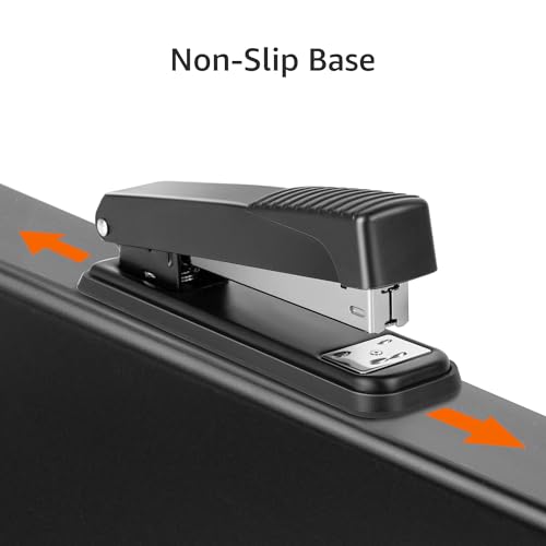 Amazon Basics Full-Strip Metal Office Stapler 20-Sheet Capacity 3-Pack Black
