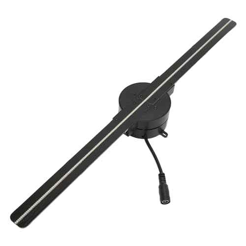 3D Hologram Fan,2000x224 Resolution Projector,LED Beads,HD Display,Custom Video Editing,Remote Control, for Business, Store, Party (US Plug)