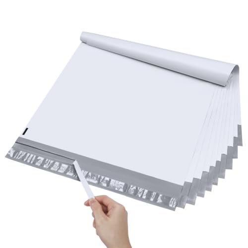 METRONIC White Poly Mailers 19x24 Inches - Pack of 25 Large Shipping Bags for Clothes