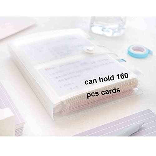 3x5 Index Cards Clear Plastic Holder Organizer Pouches Book Binder 40 Page Hold 160 Cards 4 Pack